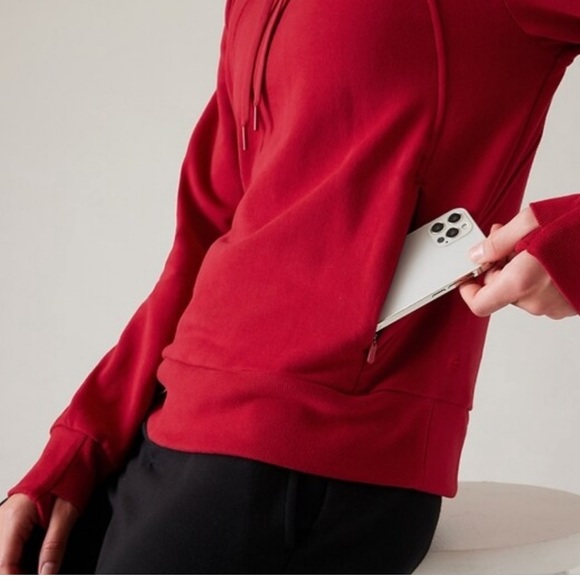 Athleta Retroplush Revive Hoodie sweatshirt size Large excellent condition - Picture 13 of 14